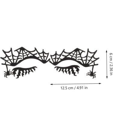 ABOOFAN 6 Pairs Eye Shadow Stickers False Eyelashes Halloween Eyelashes Fluffy Eyeslash Christmas Eye Lashes 3d Fake Eyelashes Black Decor Eyeshadow Stickers Paper Eyeliner Spider Child - Buy Online on GoSupps.com