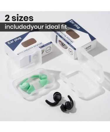 Ear Plugs for Sleeping - XSMYXSY Silicone Reusable Noise Cancelling Earplugs | 2 Pairs Sound Blocking for Sleep Flights & Studying - Light Green - Buy Online on GoSupps.com