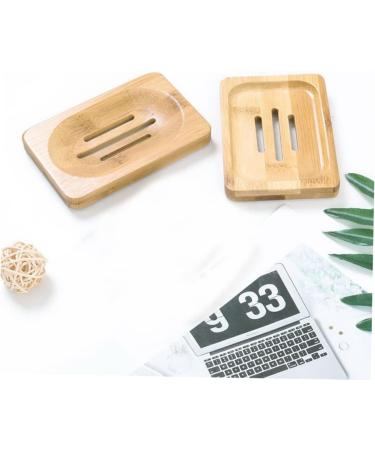 Ciieeo 6 Pcs Wooden Soap Dish Soap Placing Rack Quick Drying Soap Dish Soap Stand Bath Soap Holder Bathroom Soap Accessories Soap Drainage Holder Rectangular Soap Case Bamboo Drainer - Buy Online on GoSupps.com