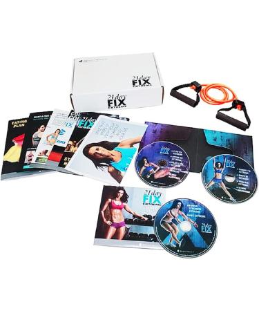 21 Day Fixs Extreme 4 DVD Workout Program Set Fix Challenge Introductory Workout Elastic Band and Eating Nutrition Plan - Buy Online on GoSupps.com