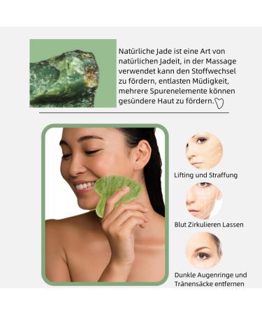 DAWOOWF Ice Face Roller Gua Sha Stone Set of 2 Jawline Trainer Skin Care Tools for Tightens the Face Reduces Swelling Brightens Dark Circles and Lifts Face Contours - Buy Online on GoSupps.com