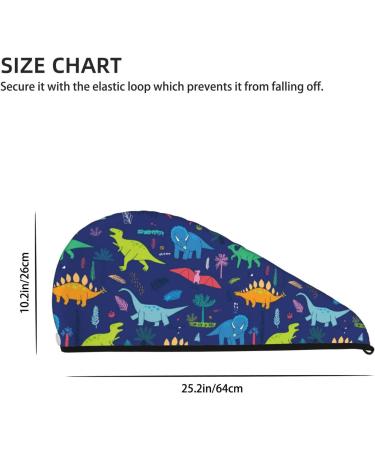 Dinosaurs Adventure Microfiber Hair Towel - Super Absorbent Coral Velvet Wrap for Women | Quick Dry for Long Curly & Thick Hair - Buy Online on GoSupps.com