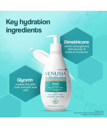 VENU SIA Max Moisturiser Lotion - Paraben Free Daily Hydration for Dry Skin with Shea Mango Aloe & Cocoa Butter - 300g Dermatologist Recommended - Buy Online on GoSupps.com