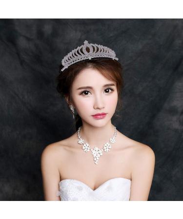 Lurrose Rhinestones Tiara Crown Wedding Bridal Crown Princess Tiara Hair Accessories for Women Girls - Buy Online on GoSupps.com