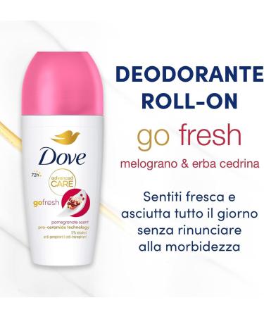 Italian Gourmet E.R. Dove Advanced Care Roll-On Deodorant Antiperspirant Pomegranate Triple Hydration Protection 48h Unisex 6 x 50 ml + Italian Gourmet Polpa 400 g Pack of 6 - Buy Online on GoSupps.com