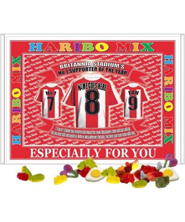 Stoke Football Shirt Personalised Gift Boxed Sweets Variety - Buy Online on GoSupps.com