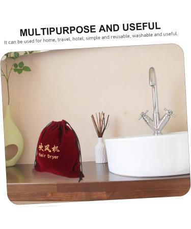 Baluue 3 Pcs Makeup Bag Organizer Hair Dryer Fabric Bag Fabric Velvet Storage Bag Hair Dryer Bags - Buy Online on GoSupps.com