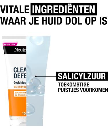 Kenvue Brands LLC Neutrogena Clear & Defend Facial Scrub with Salicylic Acid Developed in Collaboration with Dermatologists Mild Formula 150ml - Buy Online on GoSupps.com
