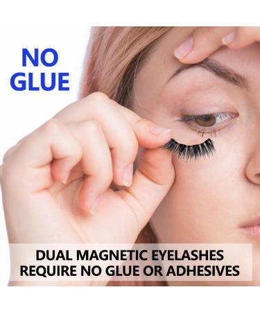 Magnetic Eyelashes Realistic No Glue Extension False Eyelashes Ergonomical Personalise Natural Look Reusable Magnetic Eyelashes Easy to Use Magnetic Eyelashes Set for Women and Girl - Buy Online on GoSupps.com