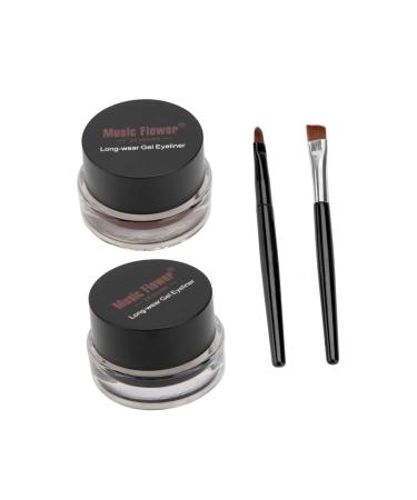 Beavorty 6 Pcs Brown Eyeliner Black Finger Claws Eyeshadow Cream Liquid Eyeliner Glitter Powder Water Proof