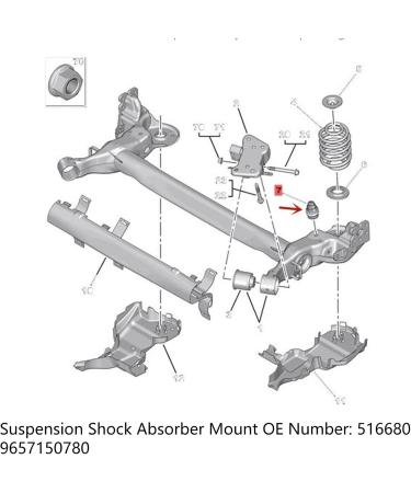 Buy Rear Axle Suspension Buffer 9657150780 for C3 C-Elysee - Vibration Resistant | International Shipping - Buy Online on GoSupps.com