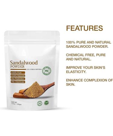 YAAJ Pure and Natural Sandalwood Powder for Face Masks and Skin Care (100g) - Buy Online on GoSupps.com