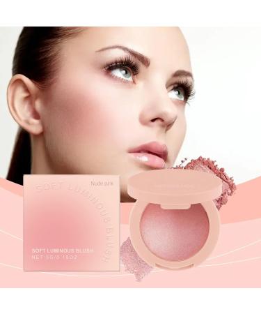 Blush Powder Face Makeup Blush PowderHighly Pigmented Glitter Cosmetics Long Lasting Buildable For Women Girls Party Wedding Nude - Buy Online on GoSupps.com