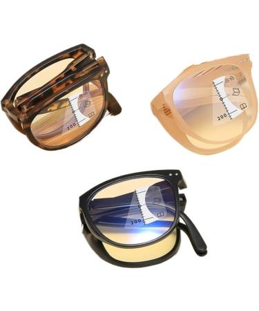 Personalized Foldable Multifocus Anti-Blue Light Glasses for Men & Women - Tofu Pudding Color 2.00 Size - Buy Online on GoSupps.com