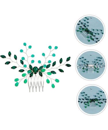 Mikinona Hair Accessories for Rhinestone Hair Comb Crystal Hair Side Comb Bridal Hair Accessory Girl Headpieces for Wedding Green Crystal Hair Comb Hair Accessories for Wedding - Buy Online on GoSupps.com