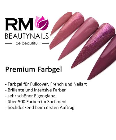 Glossy Black Gel Nail Polish - UV LED Color Gel No Sweat Layer | RM Beautynails 5ml - Buy Online on GoSupps.com