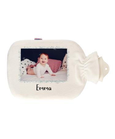 Herz & Heim personalized hot water bottle with washable cover - various designs - perfect gift idea Photo
