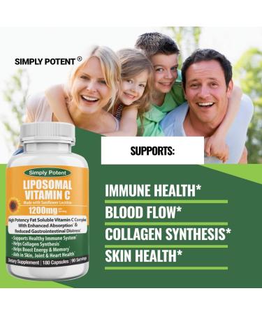 High Dose Liposomal Vitamin C 1200mg Capsules for Immune Support & Collagen Synthesis - Buy Online on GoSupps.com