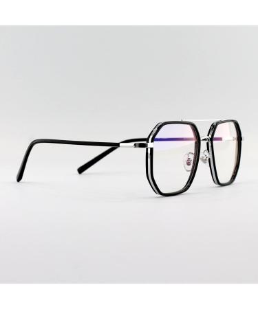 Adult Blue Light Blocking Glasses - M2113 - 2 Colors Silver - Black - Buy Online on GoSupps.com