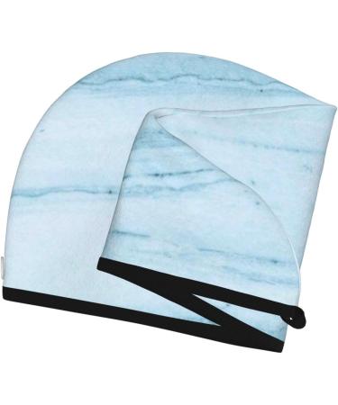 Light Blue Marble Microfiber Hair Towel - Soft Super Absorbent Quick Dry Wrap for Women | Perfect for Long Curly & Thick Hair - Buy Online on GoSupps.com