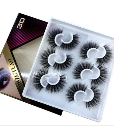 HBZGTLAD 6 Pairs Fluffy Faux Mink 3D Lashes - Natural False Eyelashes for Stunning Eyes | International Shipping Available - Buy Online on GoSupps.com
