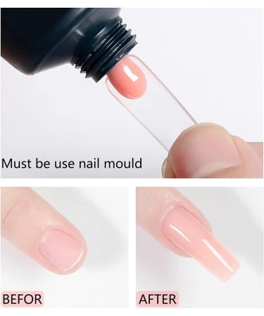 Nail Extension Gel 15ml Poly False Nail Nude Pink Builder for Beginners - Crystal Polygel for French Manicure Women (#04 Nude Pink) - Buy Online on GoSupps.com