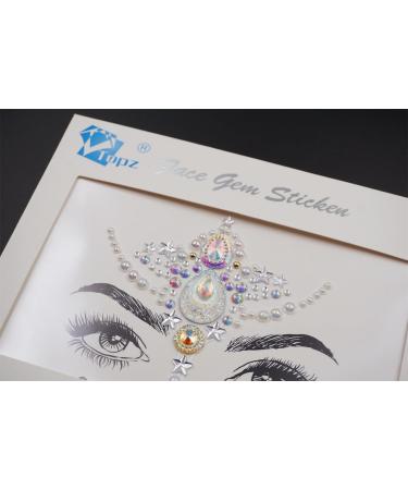 Face Gems & Rhinestone Stickers - Self-Adhesive Rave Accessories for Makeup & Festival | Mermaid Crystal Jewels - Buy Online on GoSupps.com
