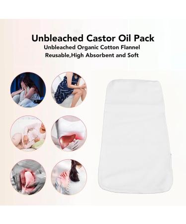 Shop Reusable Castor Oil Pack - Organic Cotton Flannel Wrap Pads for Effective Heat Compression & Absorption - Buy Online on GoSupps.com