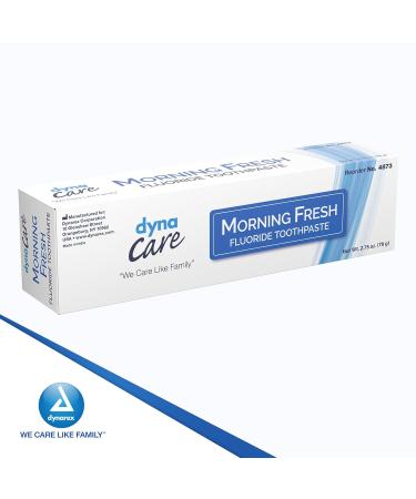 Dynarex Morning Fresh Fluoride Toothpaste - Cavity-Fighting Formula for Kids & Adults - 2.75 Oz Tube - Buy Online on GoSupps.com