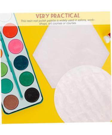 2pcs Resin Nail Display Palette - Manicure Mixing Tray for Nail Art | Colorful Nail Salon Props - Buy Online on GoSupps.com