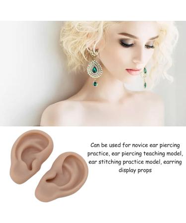 Uxsiya Realistic Silicone Ear Model for Piercing Teaching (Deep Skin Color) - Reusable & Widely Used - Buy Online on GoSupps.com