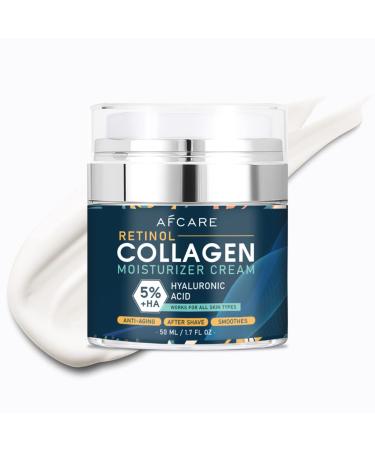 Mens Face Moisturizer Cream Face Moisturizer For Men All-Natural face collagen cream with Hyaluronic Acid for 10-Hour Moisture-Lock and Reduced Fine Lines and Wrinkles (50ml 1.7 oz)