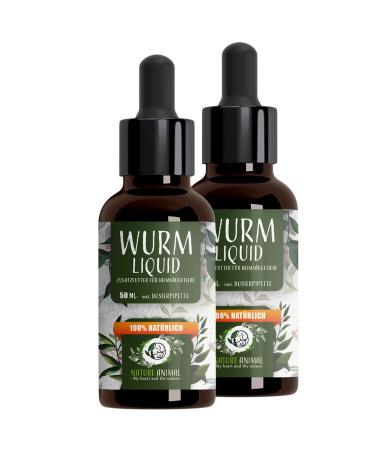 Nature Animal 2x Wurm Liquid for Dog & Cat - the natural way of deworming - liquid worm cure high vegan oil with high quality - out of love for your four -legged friend 2 pieces - Buy Online on GoSupps.com