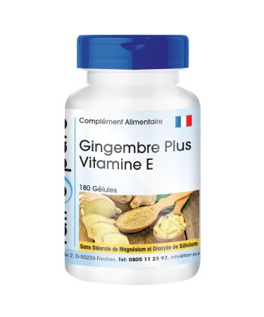 Fair & Pure - Ginger Plus Vitamin E - 600 mg daily - vegan - 180 ginger capsules