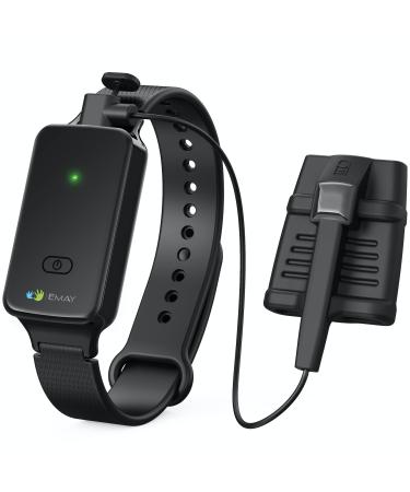 EMAY SleepO2 Wrist Pulse Oximeter with Silicone SpO2 Sensor | Bluetooth Sleep Oxygen Monitor Rechargeable for Continuous Blood Oxygen and Heart Rate Tracking | Free App with Overnight Report