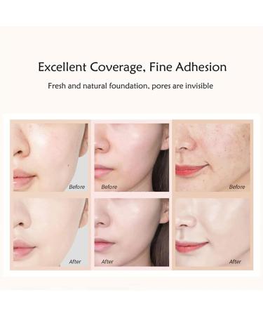 F V Concealer Foundation CC Liquid 30ml 24HR Matte Lightweight Long-Lasting Waterproof Foundation F V Concealer Foundation Base Makeup Moisturizing Liquid Full Coverage (2pcs 01+1pcs 02) - Buy Online on GoSupps.com