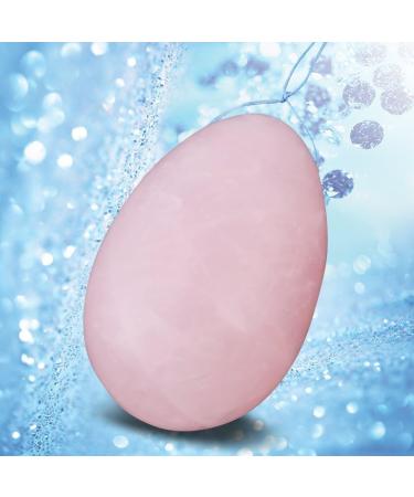 Hztyyier Egg-shaped Rose Quartz Yoni Egg Massage Stone - Postpartum Recovery Gemstone for Wellness & Exercise - Buy Online on GoSupps.com