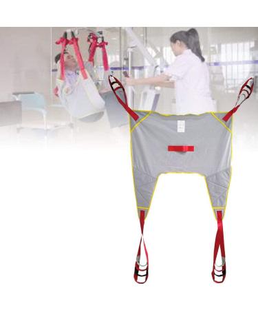 Toileting Commode Sling Patient Lift Sling Full Body Transfer Belt Medical Lift Equipment with Four Point Support for Bariatric Nursing Large Load Capacity 507 Lbs L