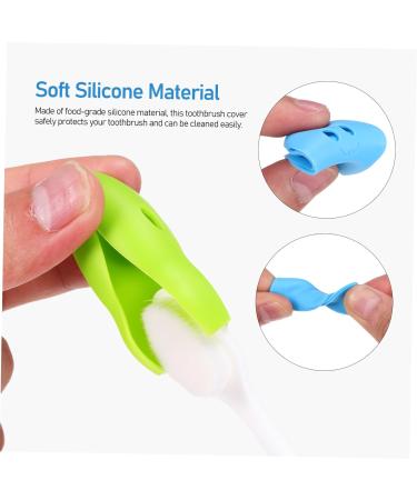 Beaupretty Travel Toothbrush Cover - 12-Pack Silicone Protection Holder | Cartoon Design for On-the-Go Hygiene - Buy Online on GoSupps.com