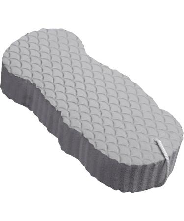 Exfoliating Bath Sponge - Soft Reusable Shower Brush for Dead Skin Removal - Gray Adult Bath Accessory - Buy Online on GoSupps.com