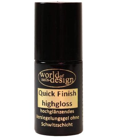 World of Nails-Design LED/UV Quick Finish highgloss high-gloss sealing gel without sweat layer brush bottle 6ml
