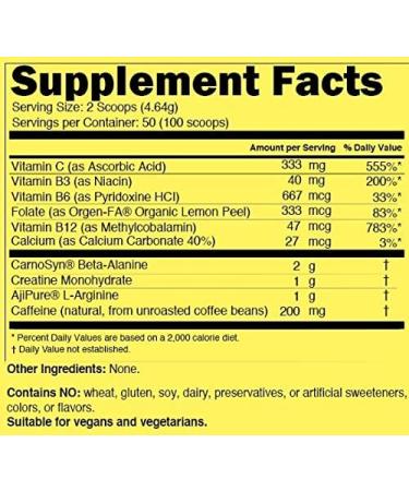 Naked Energy Pure Pre Workout Powder - Vegan Friendly, Unflavored, No Added Sweeteners or Flavors | 50 Servings - Buy Online on GoSupps.com