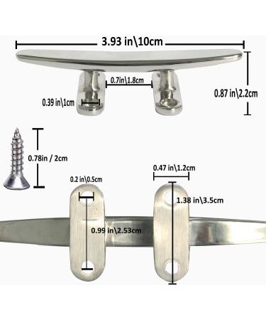 ZOMCHAIN 4 Boat Cleat - 2PCS (316 Stainless Steel) | Dock Cleat for Mooring with Free Installation Screws - Buy Online on GoSupps.com