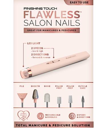 Finishing Touch Flawless Salon Nails Kit | Electronic Nail File & ManicurePedicure Tool - Buy Online on GoSupps.com