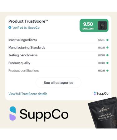 Anea Creatine Monohydrate - Unflavored | 5g Creapure per Serving | Supports Muscle Energy Strength & Recovery | Pure & Filler-Free | Made in GMP Facility - Buy Online on GoSupps.com