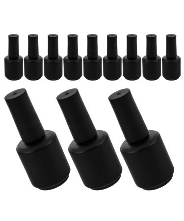 Lot de 12 Flacons en Verre Mat de 15 Ml pour Vernis Ongles Bouteilles Rechargeables et Opaques Protection la Lumi re Accessoires Nail Art Professionnels pour Usage Salon