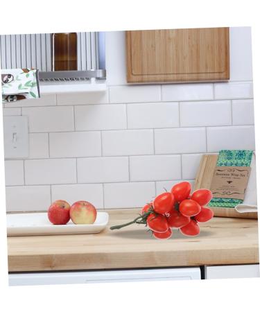 TOPPERFUN 2pcs Simulated Fruit Skewers Foam Fake Fruit Props Ornament Home Decor Models Lychee Fruit Home Supplies Fruit Photography Props Party Decor Tomato Longan Red Plastic - Buy Online on GoSupps.com