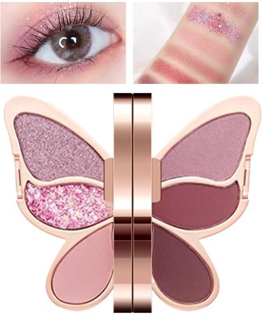 Diuyzoc Eyeshadow Palette 6 Colors Eyeshadow Glitter Eyeshadow Palette Long Lasting Waterproof Formula 76 G For Women Girls 04 - Buy Online on GoSupps.com