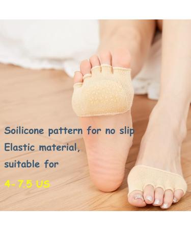 4 Pairs Metatarsal Pads for Women - Ball of Foot Cushions & Sleeves - Toe Separators - Beige Open Toe Style - Buy Online on GoSupps.com