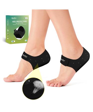 Plantar Fasciitis Heel Protector for Shoes - Welnove Heel Cups for Women Men Heels Spur Pain Relief Heel Inserts Pads for Achilles Tendonitis Dry Cracked Heel Support Cushion (Large - UK 8-13) Black Large - UK 8-13 - Buy Online on GoSupps.com